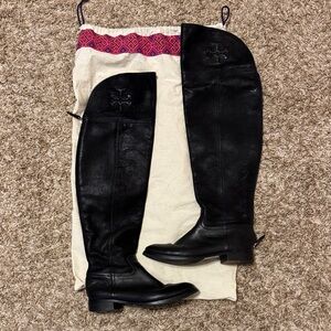 Tory Burch Black Over the Knee Boots